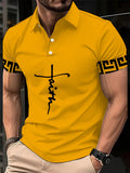 Sports Shirt Mens Fashionable Street Short Sleeved 3D Printed Polo Shirt A Street Fashion Polo Shirt with A