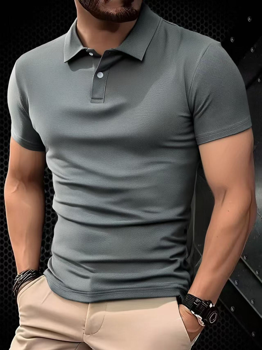 Sports Shirt 2026 Hot Sale Mens Summer Casual Breathable Comfortable Polo Shirt Mens Solid Color High Quality