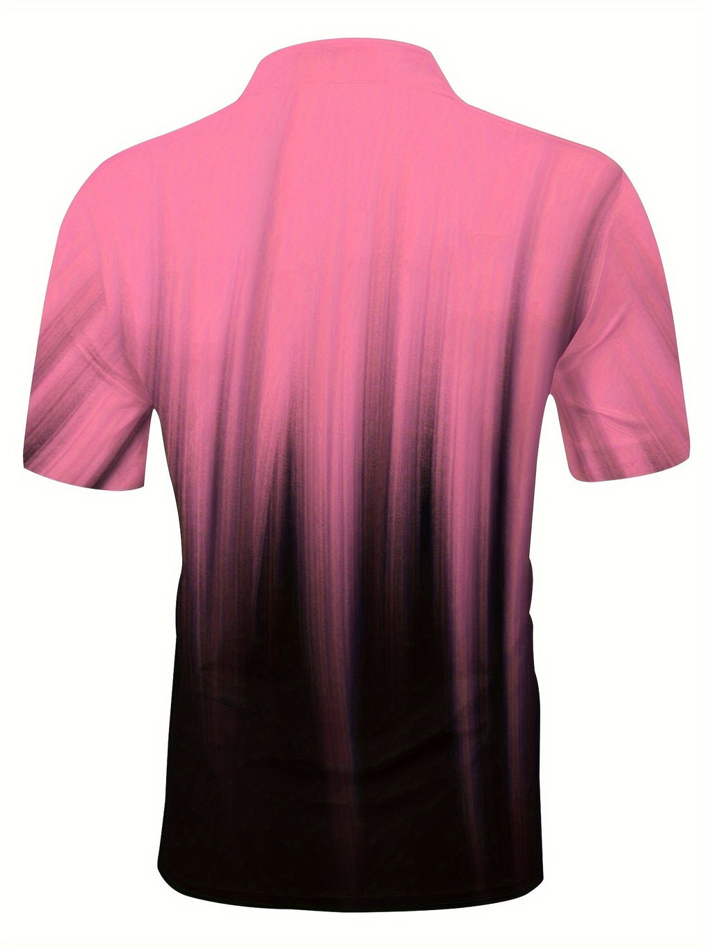 Sports Shirt 2026 Summer New Style Mens Short-Sleeved Polo Shirt with 3D Gradient Pattern Print - Street Casual
