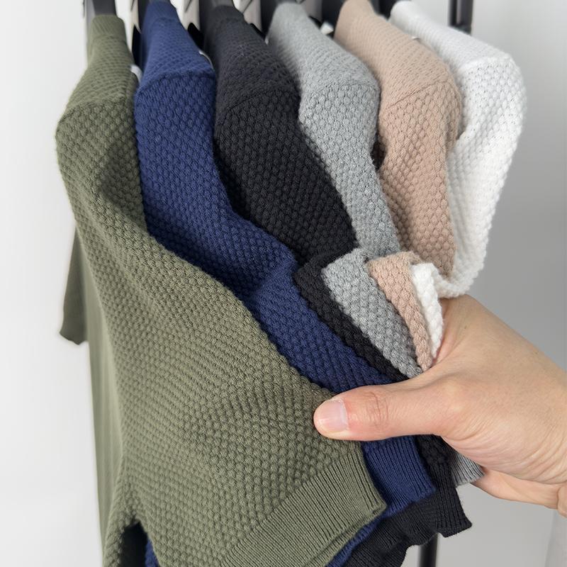 Sports Shirt 100 cotton high-quality knitted solid color short sleeved T-shirt mens new summer casual versatile