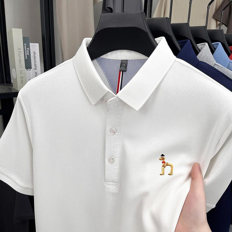 Sports Shirt 2026 New Short Sleeve T-Shirt Summer Mens Lapel Casual Business Simple Embroidered Polo Shirt Half