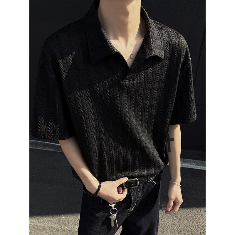 Sports Shirt Mens Summer Polo Shirt Short Sleeve Breathable Streetwear Tops Solid Color Male Polo Male Polo