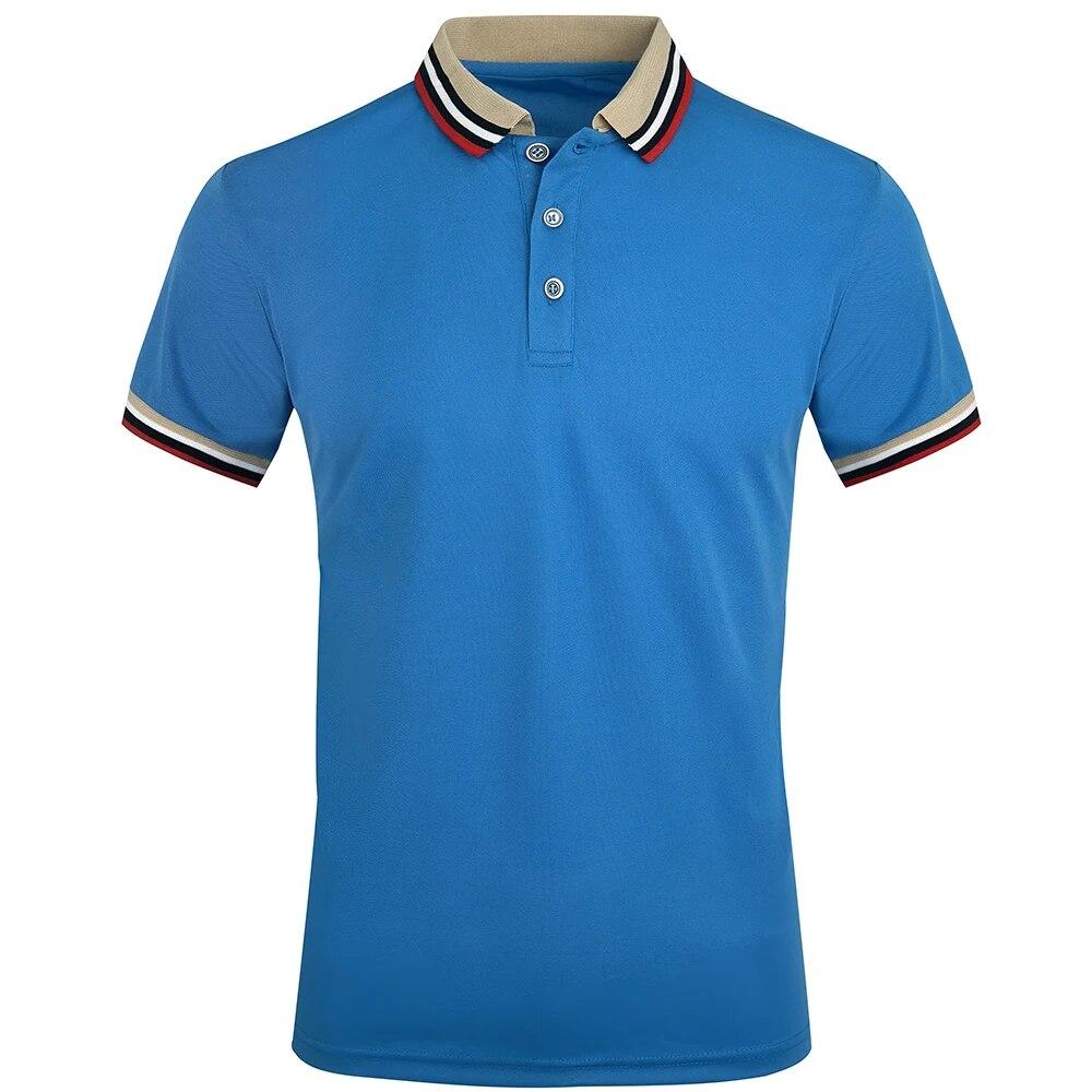 Sports Shirt Men Summer Solid Casual Office Breathable Cotton Polo Shirt Fashion Brand Male Business High Quality
