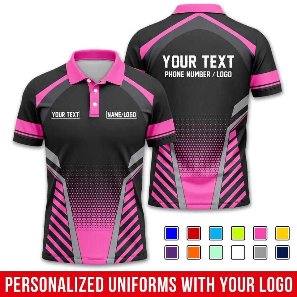 Sports Shirt Fashion Men Women Stripe Graphic Polo Shirt For Men Custom Name Text 3D Printed Polo Shirts Trend