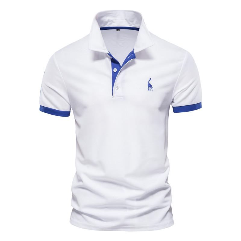 Sports Shirt Mens soft and breathable fashionable short-sleeved polo shirt for casual wear embroidered golf shirt