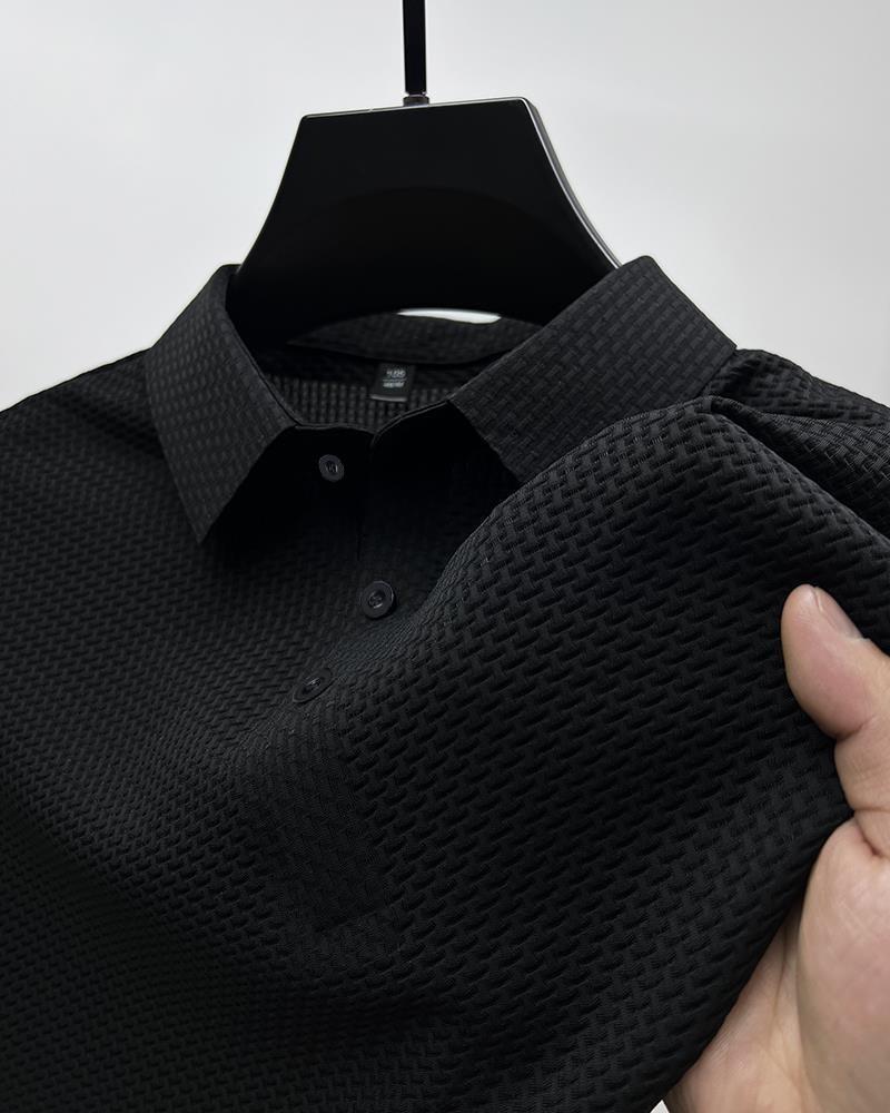 Sports Shirt Mens versatile high-end mesh top with cooling effect and quick-drying fabric Pure color short sleeve
