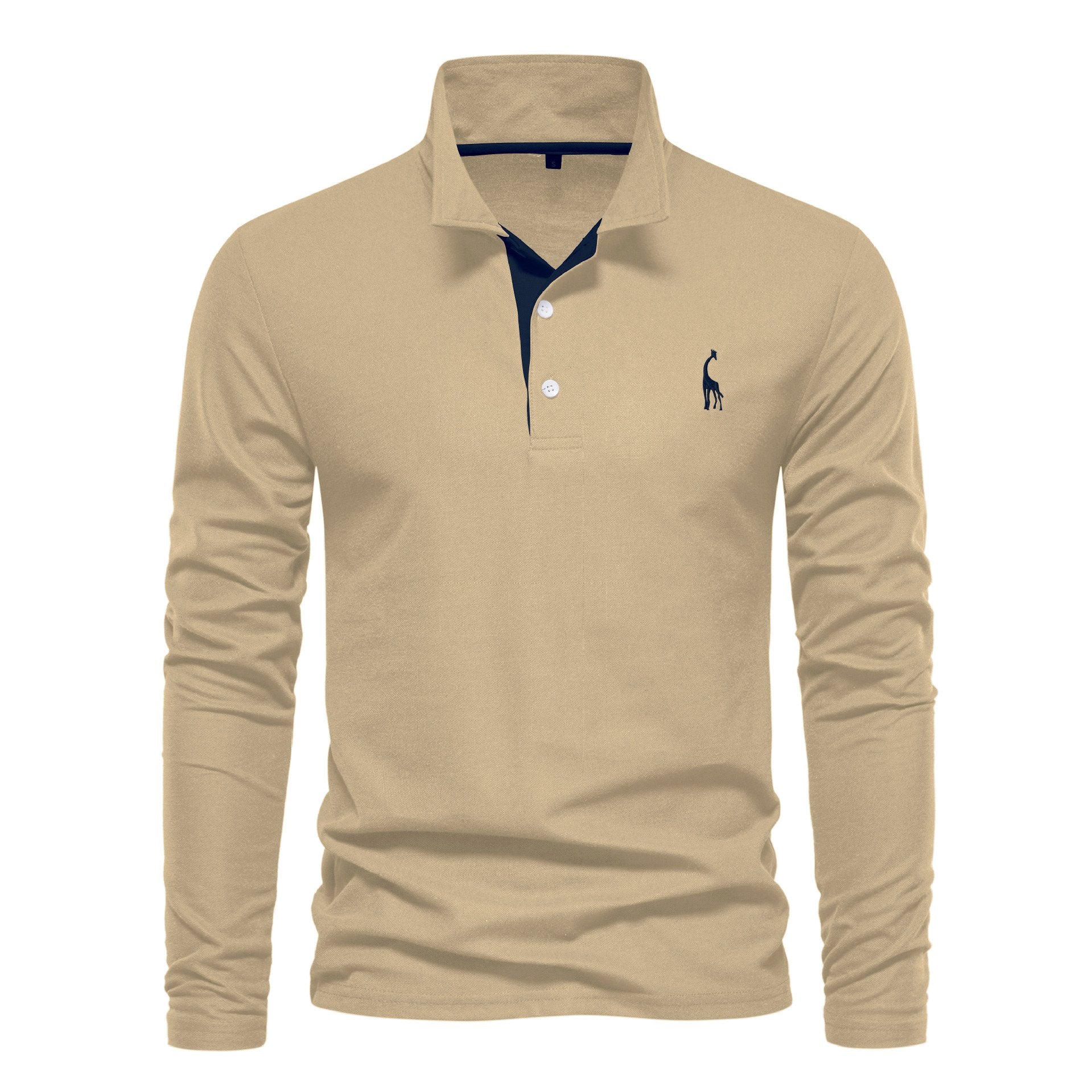 Sports Shirt Mens long-sleeved embroidered sport polo shirt for spring and autumn casual and fashionable