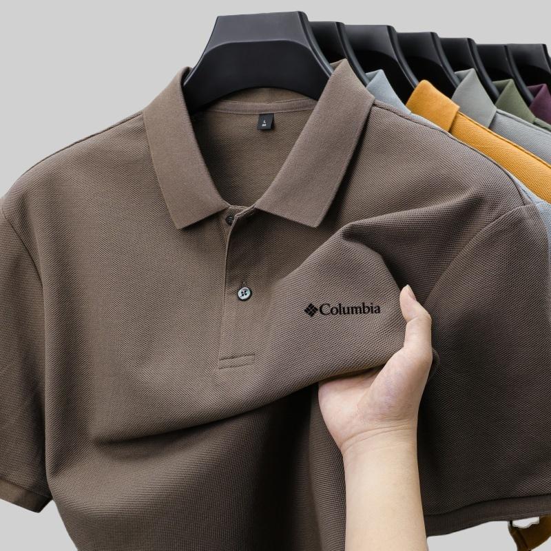 Sports Shirt Mens short sleeved polo shirt brand new fashionable comfortable business casual style with buttons
