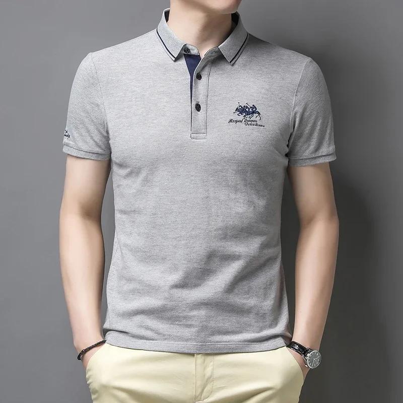 Sports Shirt Mens Embroidered Casual Fashion Short Sleeved POLO Shirt Summer Comfortable Top
