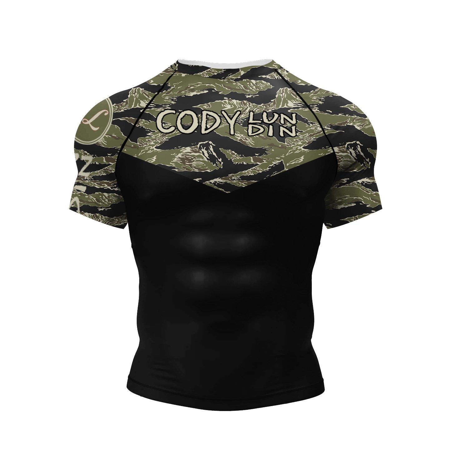 Cody Lundin Short Sleeve Pink Mens Jiu Jitsu BJJ No Gi Rash Guard Sublimation Men Running Training