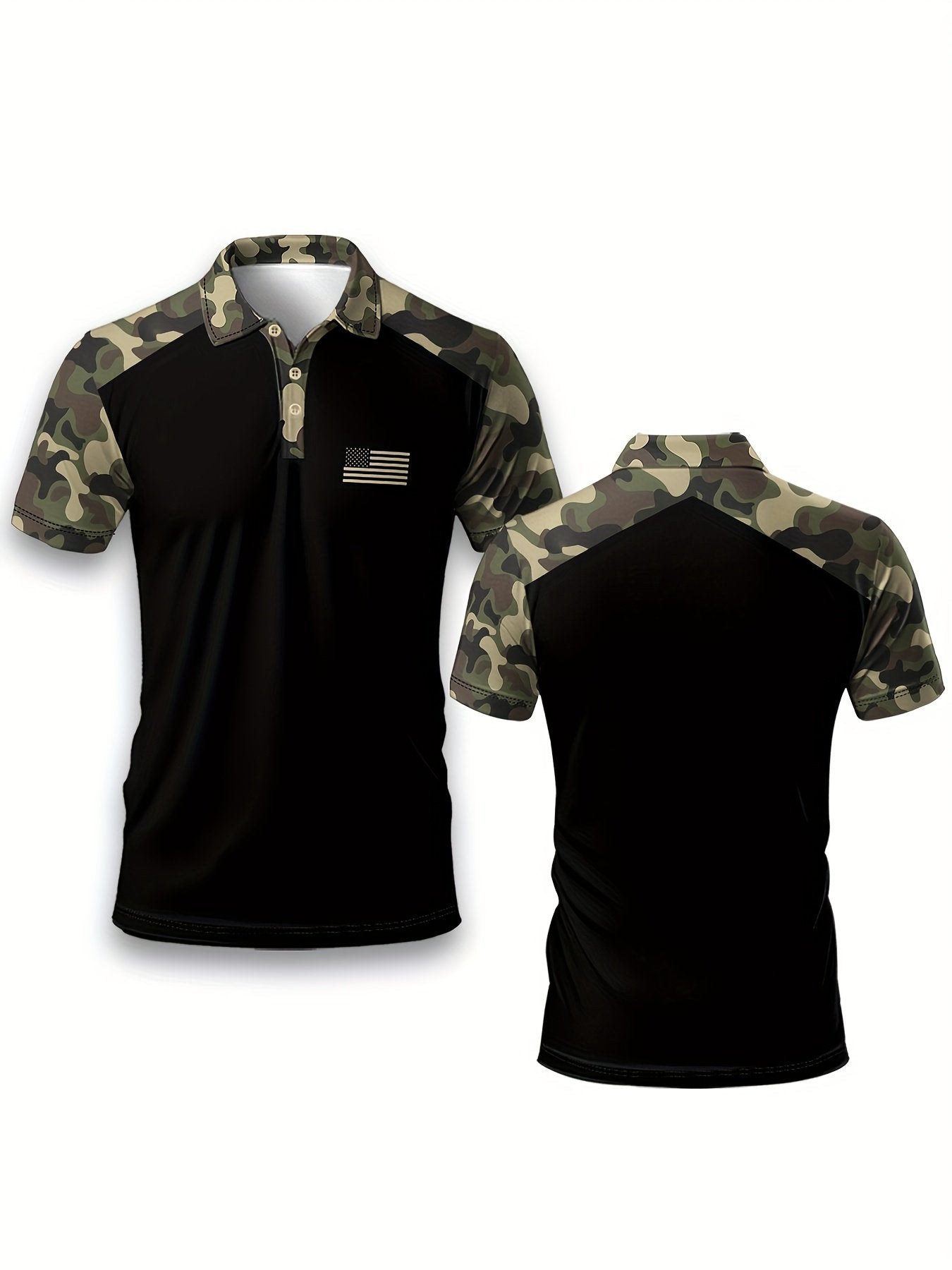 Sports Shirt 2026 Summer Latest Camouflage Print Mens Casual Short-Sleeved Dress Shirt Daily Casual Golf Sport
