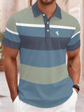 Sports Shirt 2026 Summer Mens Polo Shirt with Stripes Print Breathable Lightweight Casual Fashionable Outdoor