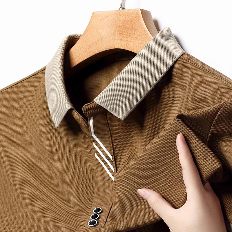 Sports Shirt Mens Solid Color Casual Fashion Short Sleeve Polo Shirt Summer Comfortable Top for Business And