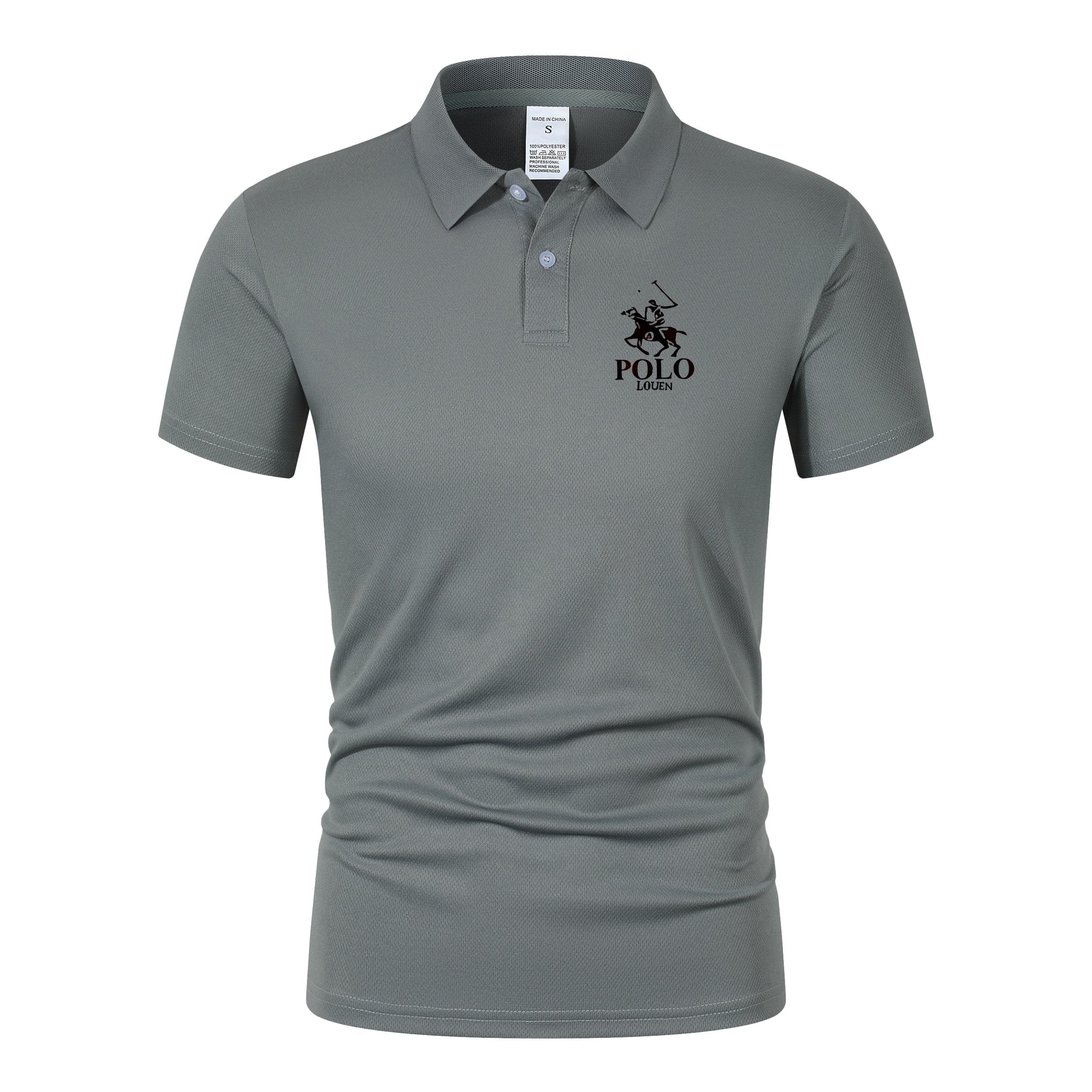 Sports Shirt 2026 new summer mens short sleeved polo shirt lightweight casual street wear lapel retro business