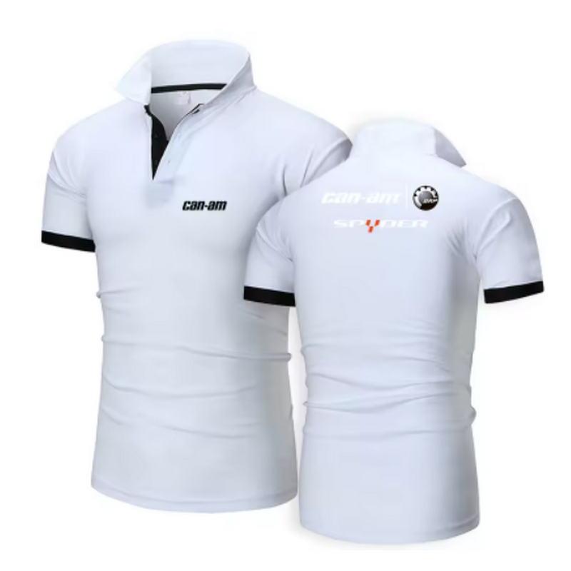 Sports Shirt 2026 New Fashion Polo Shirt Solid Color Men Can Am Team Motorcycles Short Sleeve Polo Shirt Summer
