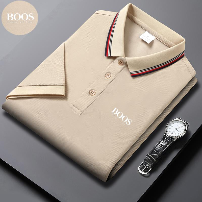Sports Shirt Embroidered Summer Ice Silk Polo Shirt T-Shirt New Half Sleeve Non-Marking Casual Business Thin