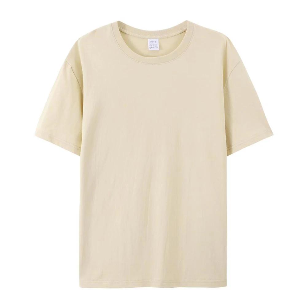 Sports Shirt 2026 New 100 Cotton T-shirt Men Women Short sleeved Tee Summer Solid Color Oversized Clothing