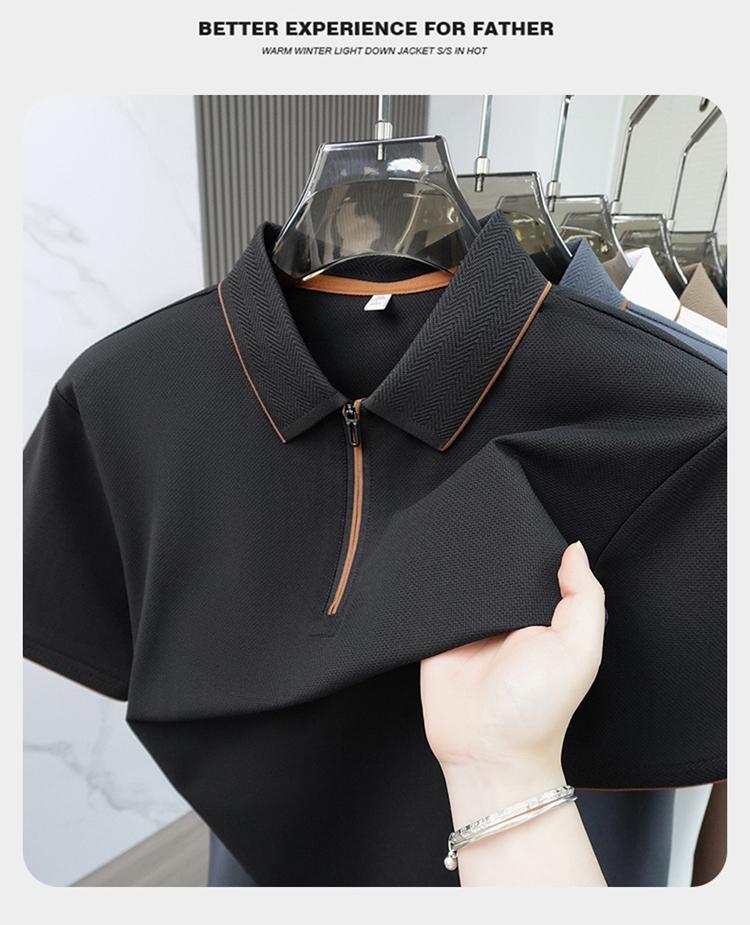 Sports Shirt 2026 summer fashion brand new mens short sleeved solid color polo shirt quick drying lightweight