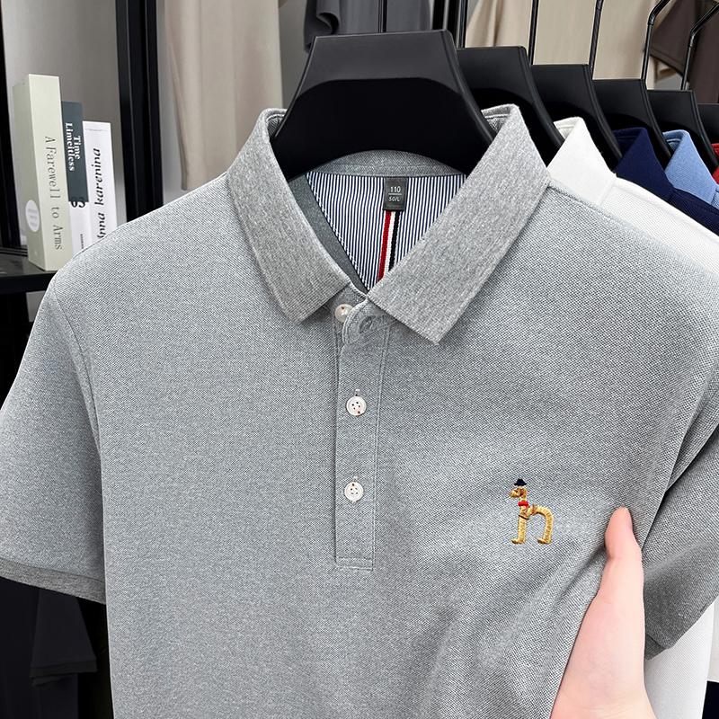 Sports Shirt 2026 New Short Sleeve T-Shirt Summer Mens Lapel Casual Business Simple Embroidered Polo Shirt Half