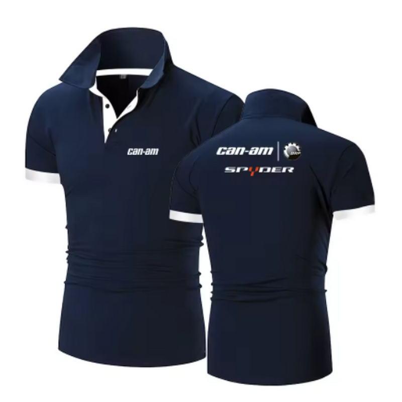 Sports Shirt 2026 New Fashion Polo Shirt Solid Color Men Can Am Team Motorcycles Short Sleeve Polo Shirt Summer