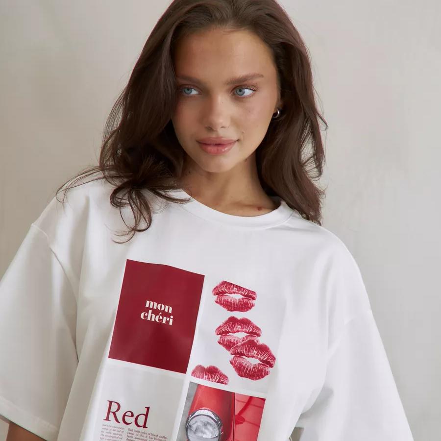 European American Hot Girl American Y2K Design Printed T-shirt Summer Women Ins Pure Cotton High