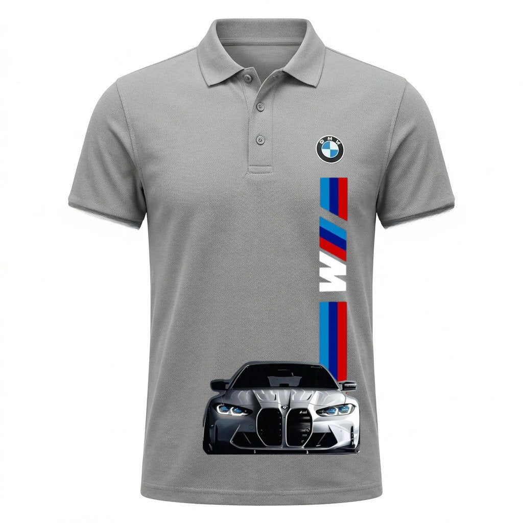 Sports Shirt BMW Power Polo Shirt for Men Classic Print 2026 Summer Breathable Short Sleeve Collared Tops for