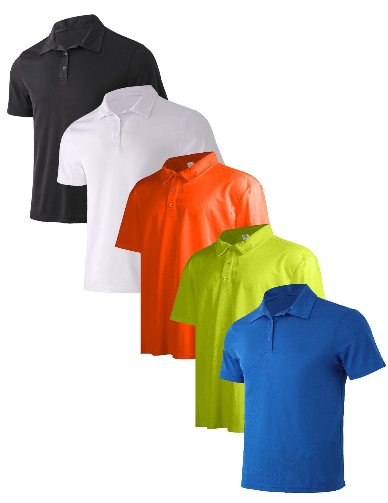 Sports Shirt 5-piece mens summer solid color short sleeved polo shirt breathable quick drying short sleeved top